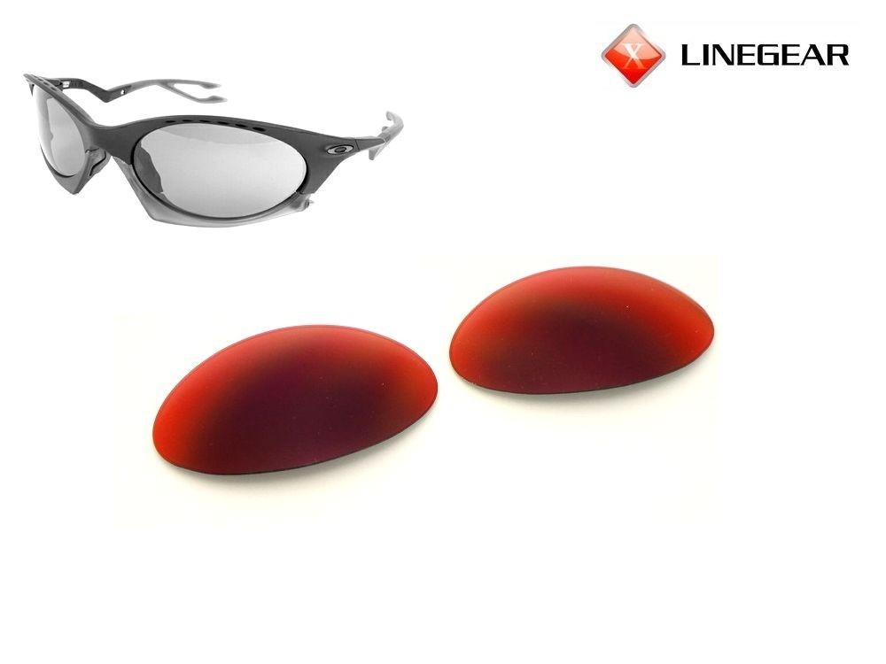 Oakley ゴーグル ミラー加工 レッド LINEGEAR Red Mirror - Non-Polarized Lens for Oakley Plantaris [PT