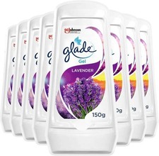 Glade Solid Gel Air Freshener Lavender 150g x8 Odour Eliminator Home Bathroom