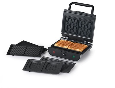 Waffeleisen und Sandwichmaker 3in1, Waffeln, Waffeln & Sandwiches, 3 austausc...