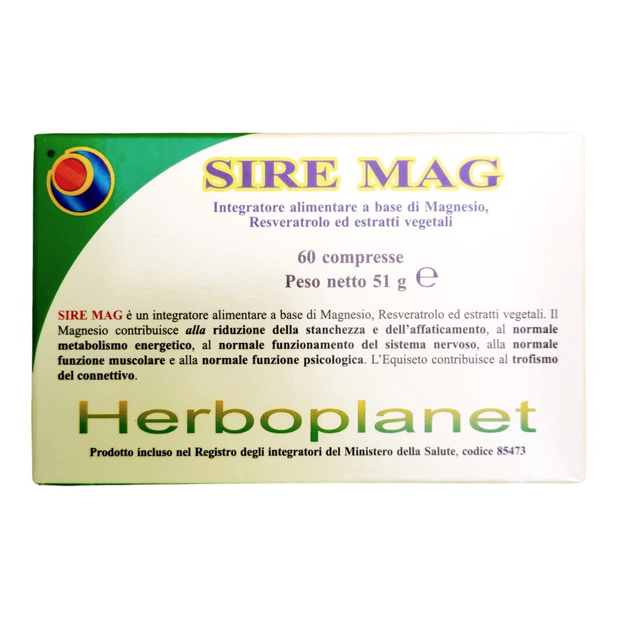 Sire Mag Herboplanet Integratore | Magnesio, Equiseto e Resveratrolo