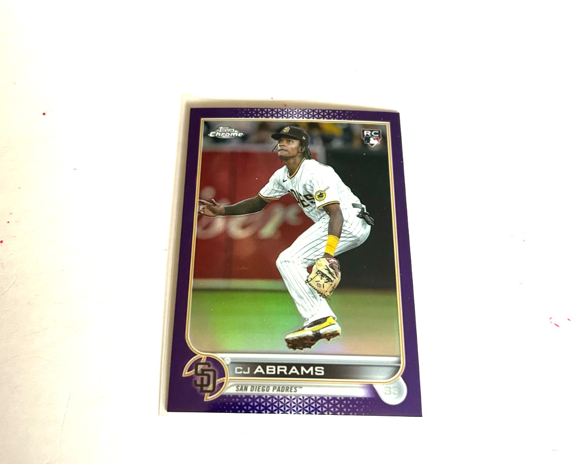 2022 Topps Chrome Update CJ Abrams RC Purple Refractor Rookie #USC3 Padres