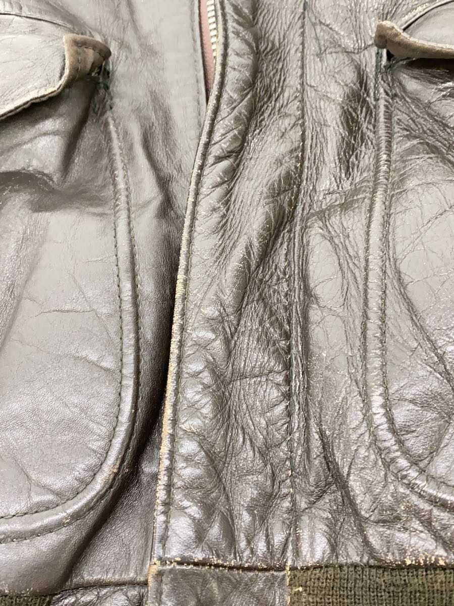 Schott Flight Jacket/40/Leather/Brown/Solid/L-S-6… - image 5