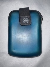 Vintage Palm PDA Hard Shell Carrying Case Blue Belt Loop Hook Loop Strap YA1