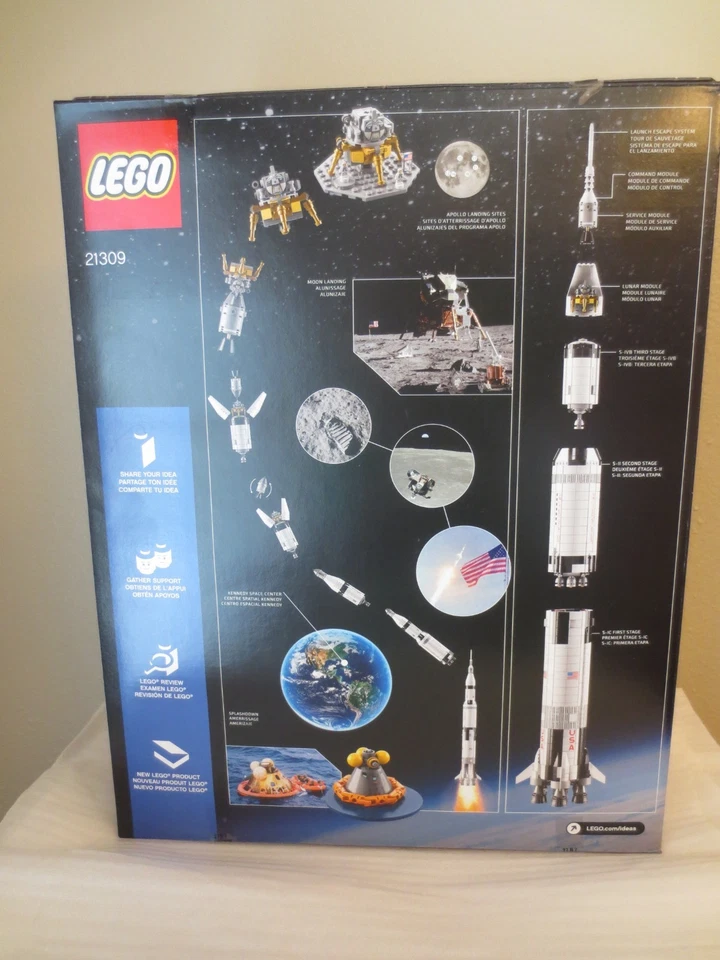LEGO Ideas Nasa Apollo Saturn V 21309 Building Kit-EXCELLENT CONDITION - Image 2 of 4