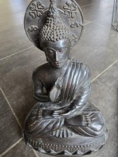 Massiver Bronze Buddha Thailand Sukhothai-Stil - 22cm / 2,1kg inkl Galerie-Beleg