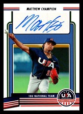 2023 Stars & Stripes USA National Team Signatures Matthew Champion #18U2-MC
