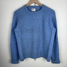 Large Vintage 1960s Montgomery Ward Powder Blue Wool Blend Sweater