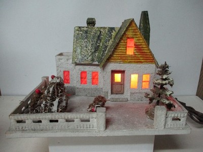 Magnificent RARE Vintage Japan Huge ''Under The Tree'' #4 Lighted Christmas House
