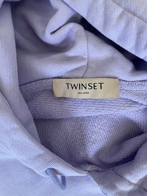 Hoodie Kapuzenpulli Twinset Milano Sweatshirt flieder in L oversized