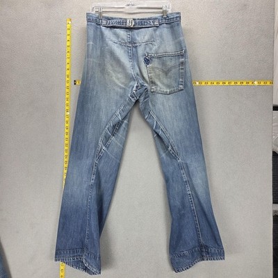 Vintage Levis Engineered Jeans Mens 32x34 Blue Twisted One Pocket Buckle Back