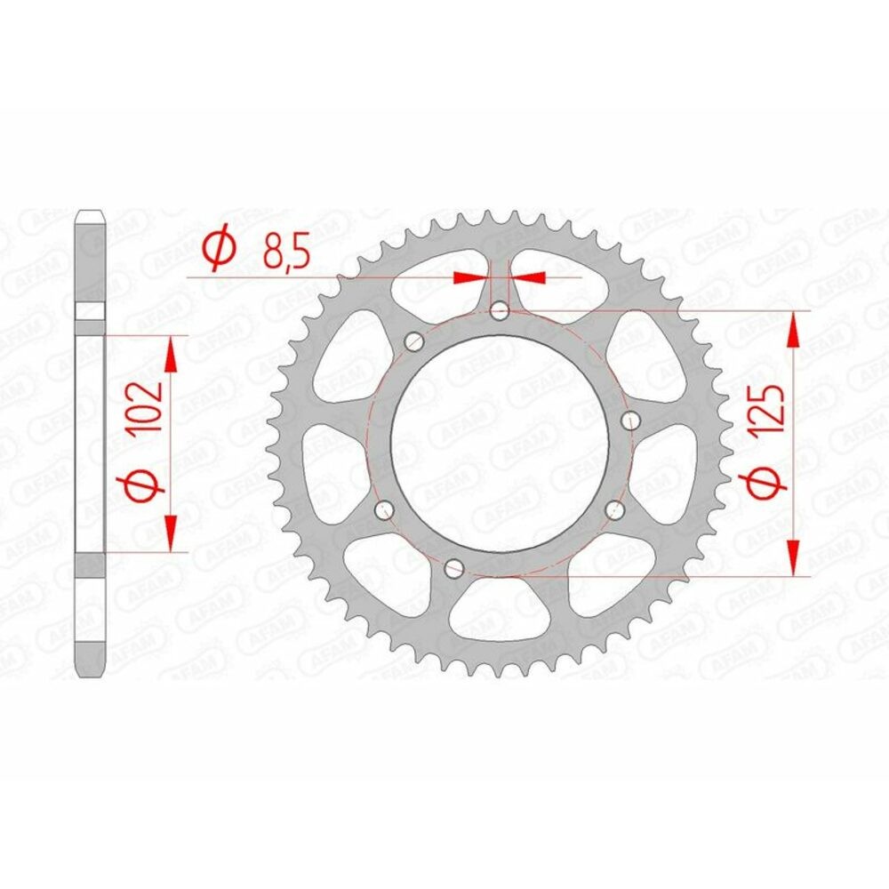 AFAM Standard Steel Crown 41100-Step 420 For Motorcycle Parts Accessories