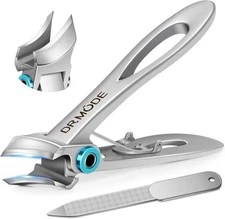 Toenail Clippers for Thick Toenails Seniors, Slanted Nail Silver 