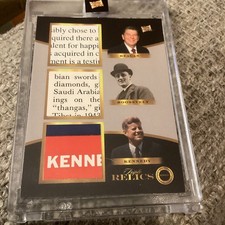 Pieces Of The Past 1900s Reagan Roosevelt Kennedy Triple Relic #390