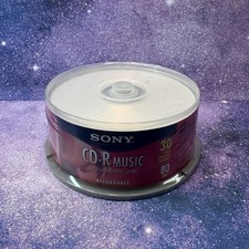 SONY CD-R MUSIC Recordable 80 min 30 Disc Storage Spindle 30CRM80LS-2  Read 