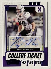Paddy Fisher 2021 Panini Contenders Draft Picks Rookie Auto Blue Foil 30/99
