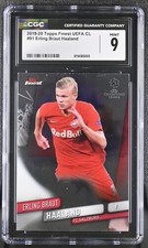 2019-20 Topps Finest UEFA CL #91 Erling Haaland RC CGC 9 Mint