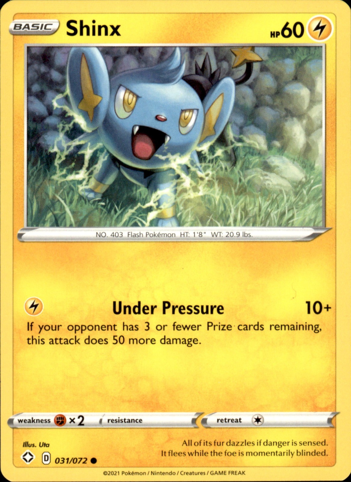 Shinx 031/072 - Pokemon Shining Fates - LP