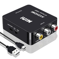 RCA to HDMI Converter, AV to HDMI Converter, 1080P Mini RCA Composite
