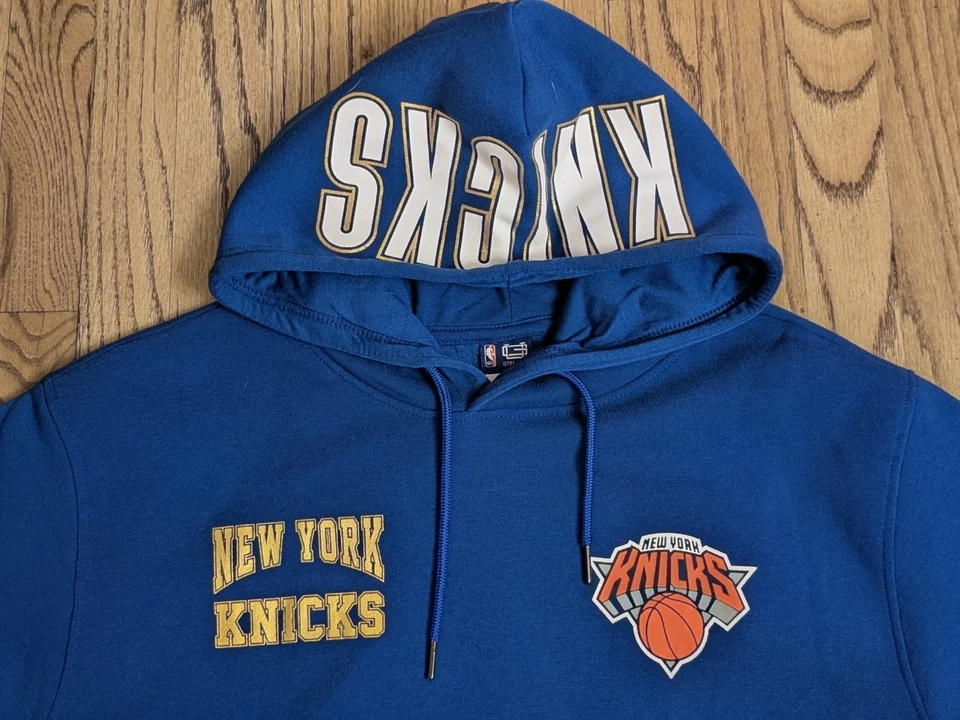 New York Knicks NBA Ultra Game Men's 2XL Blue Pull Over Hoodie sweatshirt, NWT - Image 2 of 4