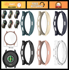 6 Pack Hard PC Case  Tempered Glass Protector for Garmin Venu 3S - Bumper Guard