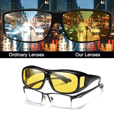 Polarized Night Driving Glasses Anti Glare Yellow Lens UV400 Unisex