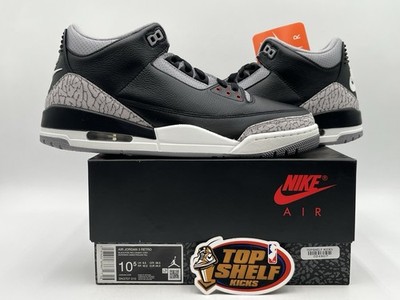 DS New Nike Air Jordan Retro 3 Black Cement 2024 Size 10.5