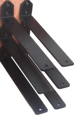6 Pack - L 5 x H 2 x W1.5, 5mm Thick Black L Shelf Bracket, Iron Shelf Bracke...
