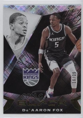 2020-21 Panini Black Gold 16/25 De'Aaron Fox #60 uk2