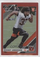 2019 Panini Donruss Optic Rookies Red Prizm 10/99 Rodney Anderson #134 02qo
