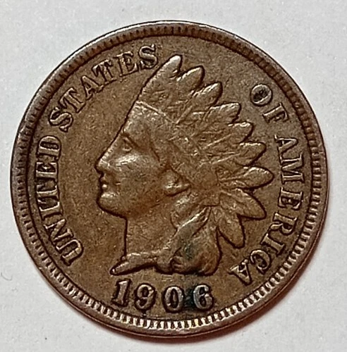 Indian Head Penny Lot of "1" VERY NICE 1906 GOOD OR BETTER°$ FREE SHIPPING $#295