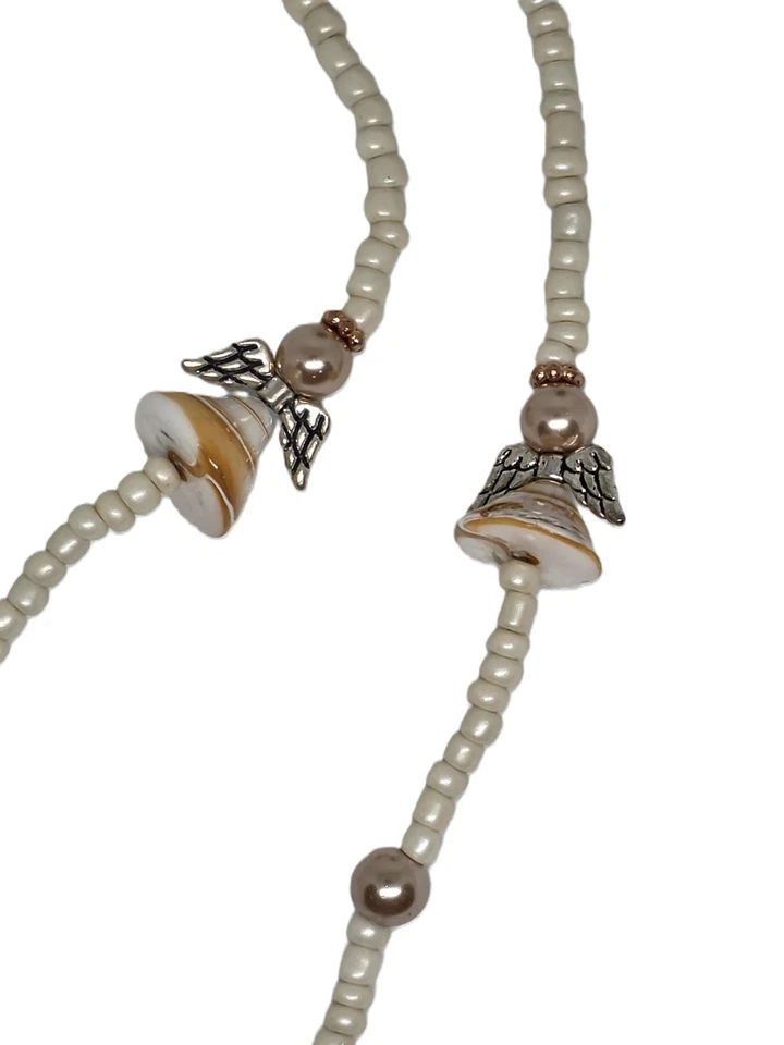 Gafas con cuentas hechas a mano cadena shell ángel Foto 2 de 2
