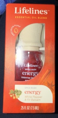 Lifelines Essential Oil Blend ENERGY Spice Rush .25 oz New