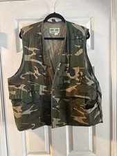 Vintage Game Winner Vest Size XL 46/48Camo Camouflage Pockets Duck Bird Hunting