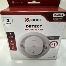 Kidde Smoke Fire Alarms 2 pack Model 20SD10 DETECT  10-Year Battery