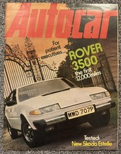 Vintage Autocar magazine 20th August 1977 Rover 3500