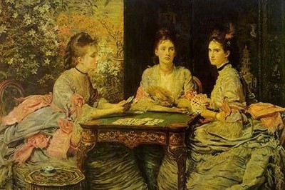 Hearts are Trumps John Everett Millais Poster Print