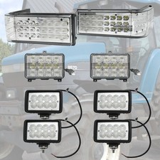 For Ford New Holland 8670 8770 8870 8970 8670a 8770a 2x Headlight+6x Work Light