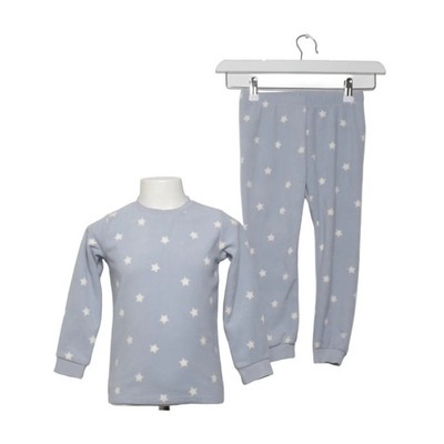 H&M, Pyjama, Größe: 104, Polyester, Blau/Weiß, Sonstiges, Fleece #ckx