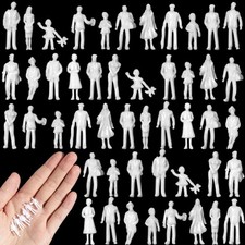 Miniatur Figuren 50 Stück unbemalt Modelleisenbahn Architektur Diorama 1100