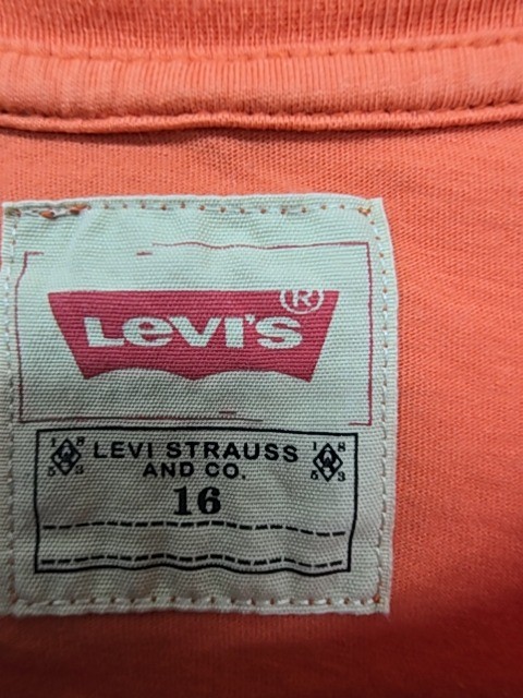 Levi’s Boys Orange Graphic Logo Long Sleeve T-Shirt Size 16 Regular image 4