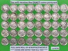 FULL DATE Buffalo Nickels Lot Roll of 40 Coins Dated From 1926 To 1937 ~ #678Q