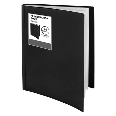 Organizer Binder 24 Pocket, 8.5x11, Photos, s, Black