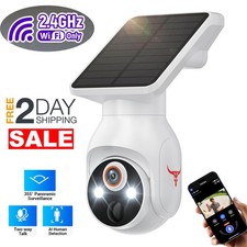 Camara De Seguridad Solar 360 Para Casa Exterior 2.4G WiFi Con Audio y Micr fono