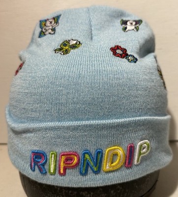 RipNDip Promised Land Tie Dye Knit Beanie Blue