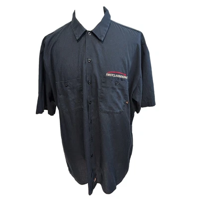 Dickies Chemise Bleu Marine Workwear Manches Courtes Homme Taille 2XL - Photo 1/4