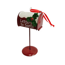 4.5" Red Tin Letters to Santa Mailbox Christmas Ornament