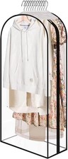 Clear Garment Bags for Open Closet 40"/ Zippered Plastic 1Pcs 40 inch, clear