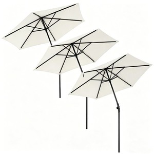 Yescom 3pcs 7.5Ft Tilted Outdoor Patio Umbrella Sunshade Market Sport Parasol