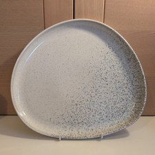 Denby Kiln Stoneware Large Platter /Serving Plate Natural Blue Speckled Pattern