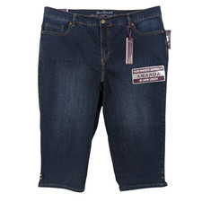 Gloria Vanderbilt Amanda Capri Length Jeans Womens Plus 18W Dark Denim NWT 50